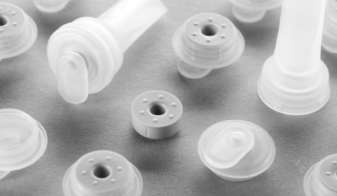 Polyisoprene rubber gasket for IV solution